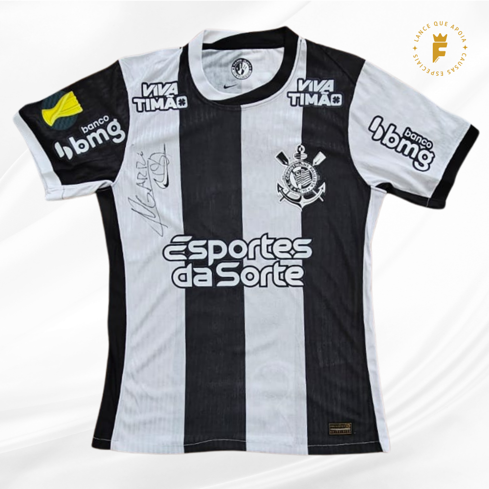Camisa Corinthians 2024-25, vers jogador N8 autografada Garro