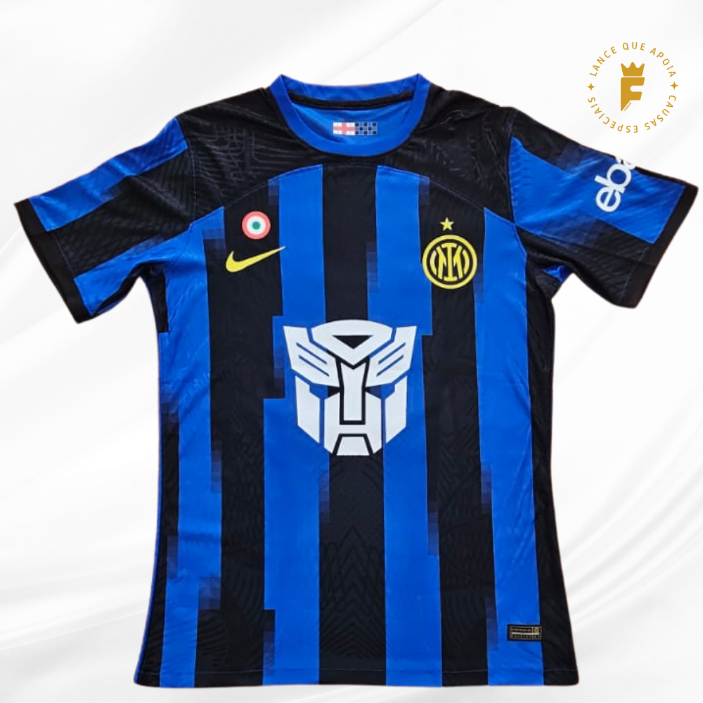 Camisa Inter de Milão 2023- 24, vers jogo autografada Lautaro Martínez
