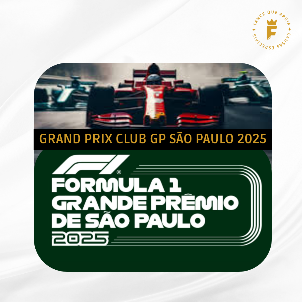 Experiência GRAND PRIX CLUB Fórmula 1 Grande Prêmio de São Paulo 2025 + Kit especial oficial F1 + Jantar especial + Evento
