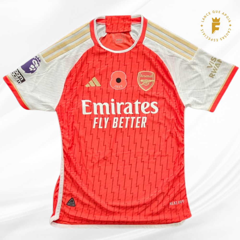 Camisa Arsenal 2023- 2024 Poppy Day, vers jogador autografada Kai Havertz