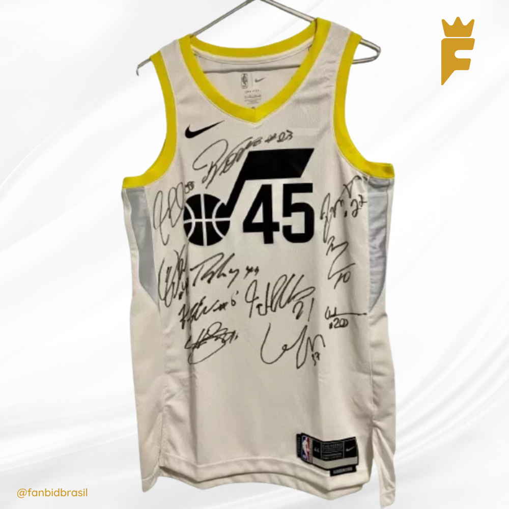 Camisa oficial Utah Jazz Autografada 11 Jogadores 2021/22