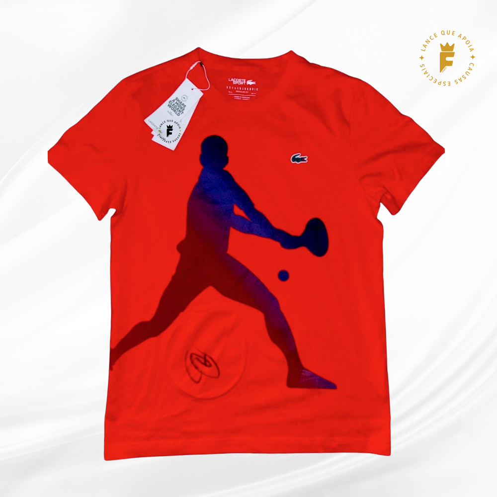 Kit Camisa Lacoste linha oficial boné e sacola torneio Masters de Miami, autografada Novak Djokovic