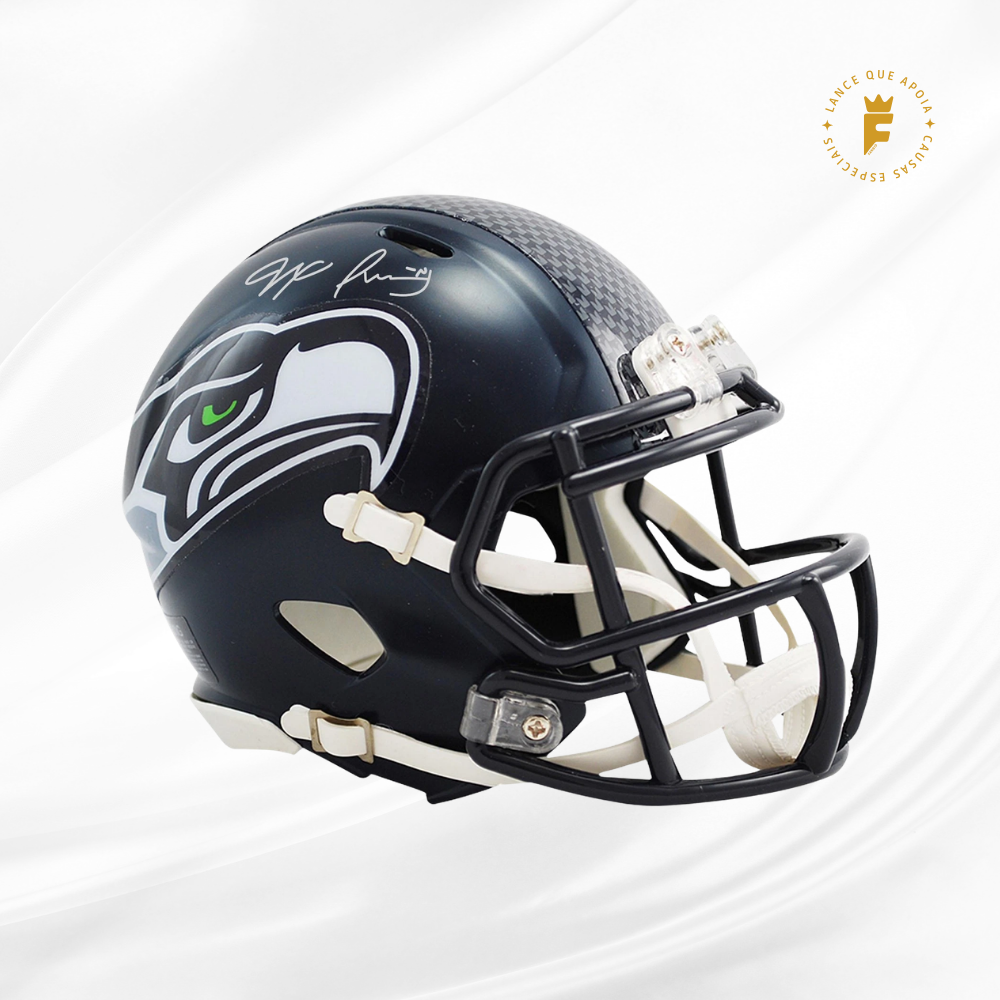 Mini capacete Seattle Seahawks autografado  Smith-Njigba
