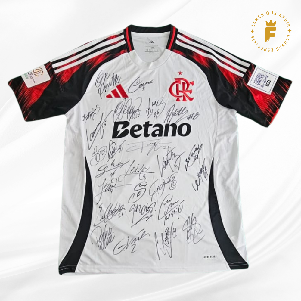 Camisa Flamengo 2025-26 Derby das Américas 2025,,N10, autografada elenco campeão