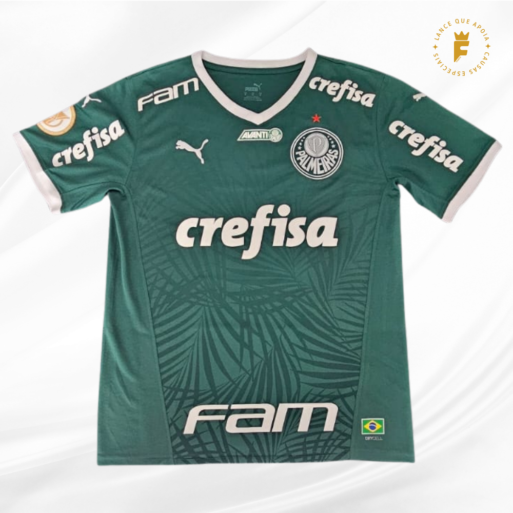 Camisa Palmeiras 2022, Campeão Brasileirão, ver de jogo, N16, autografada Endrick 