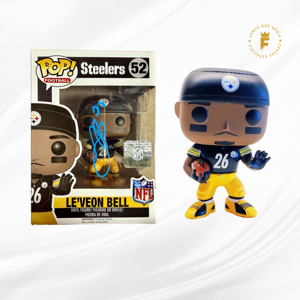 Funko POP Le’Veon Bell NFL Pittsburgh Steelers! N52, autografado