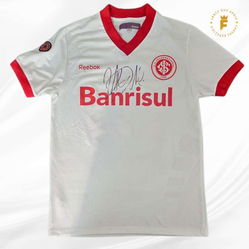 Camisa Internacional 2010, N10, autografada D'Alessandro 
