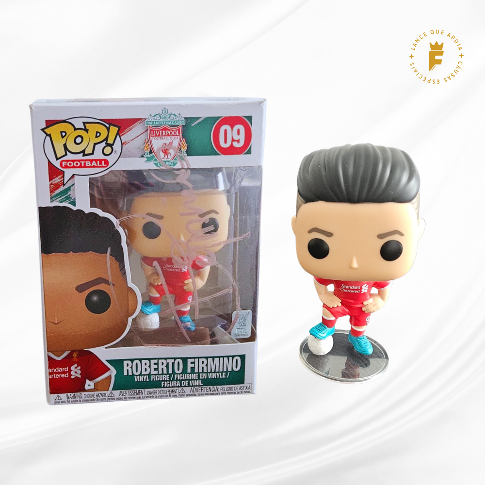 Funko Pop Liverpool N09 Roberto Firmino autografado