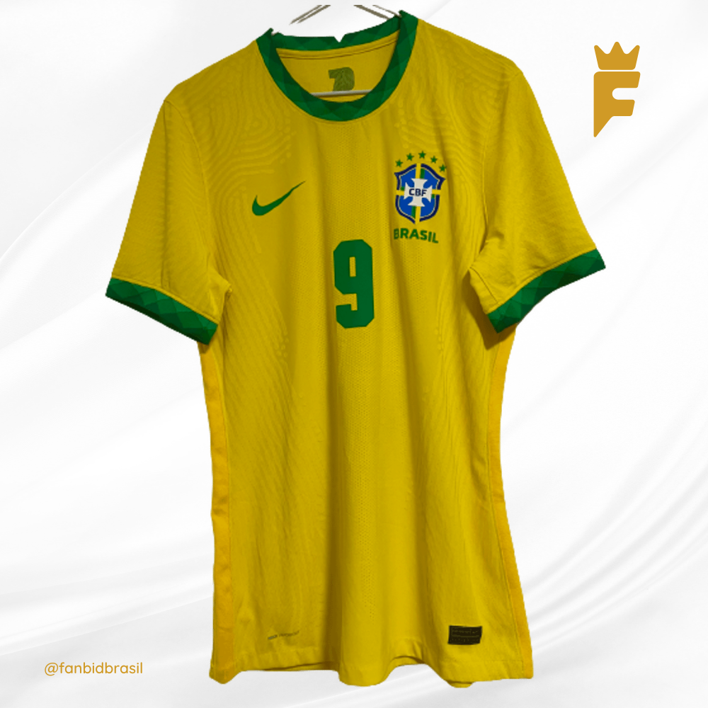 Camisa do oficial do Brasil 2021/22 Pedro De Jogo Autografada