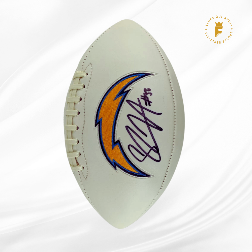 Bola NFL Chargers, autografada Shawne Merriman 