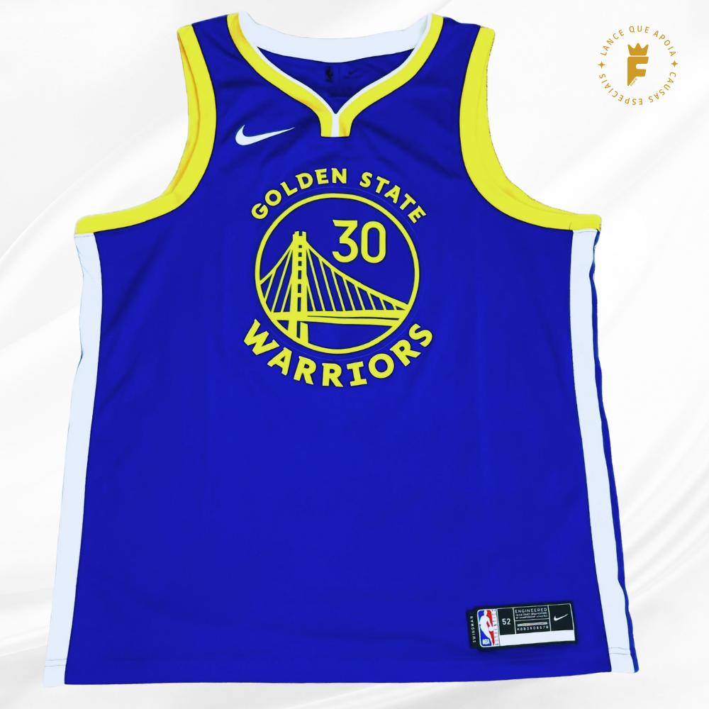 Camisa NBA Nike Golden State Warriors 2022 - 23 Icon Edition, autografada Curry
