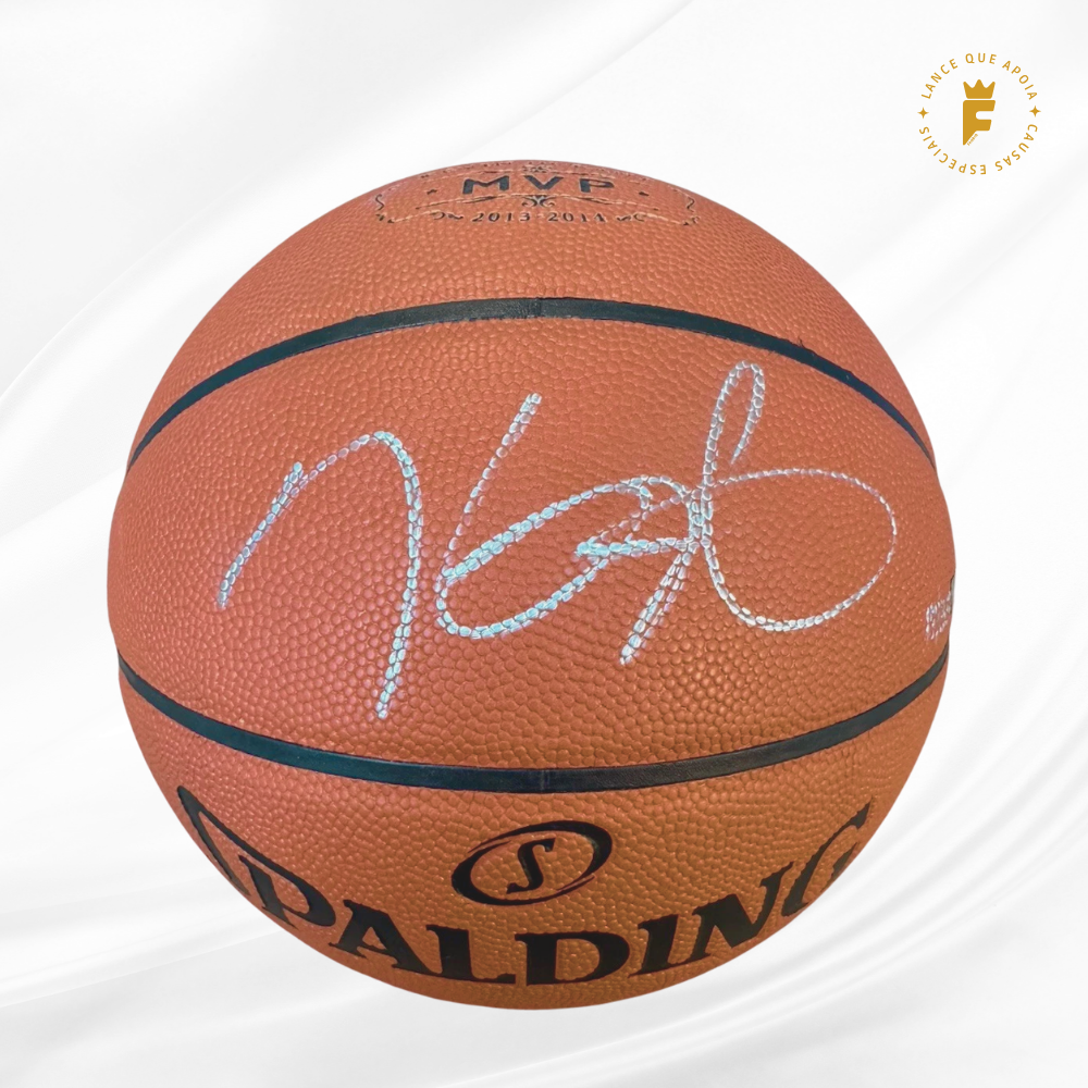 Bola basquete MVP 2013-14 autografada Kevin Durant 