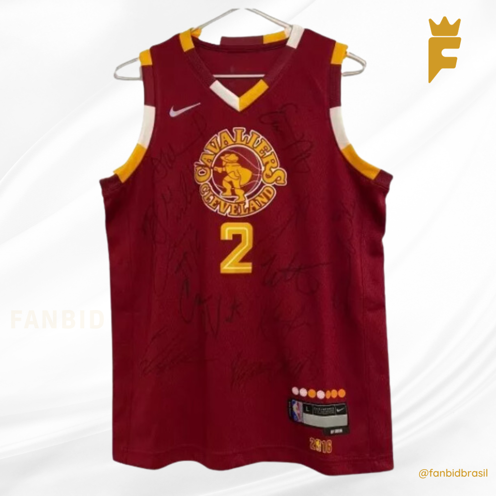 Camisa original do Cleveland Cavaliers. Autografada por 12 Jogadores 21/22.