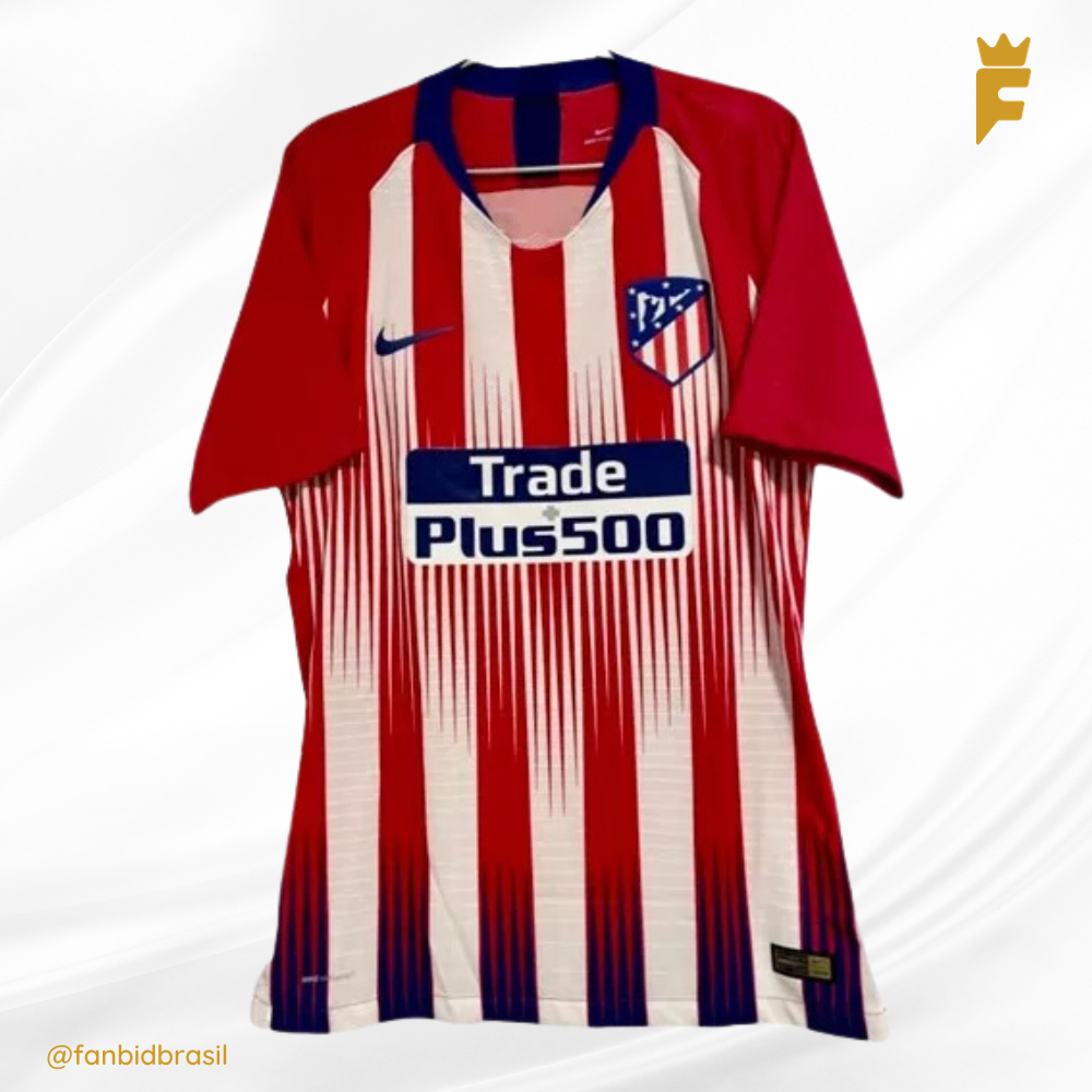 Camisa oficial Atlético Madrid 2018/19 Diego Costa Autografada, de jogo