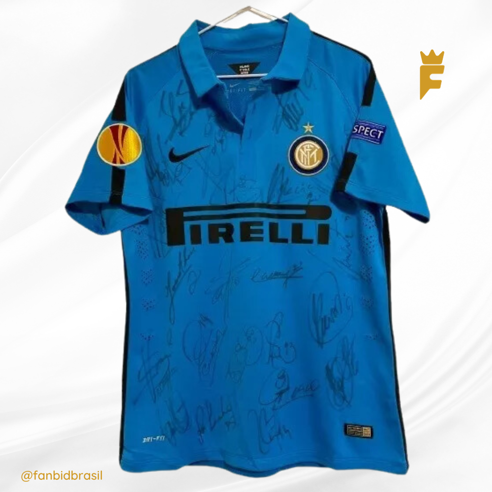 Camisa oficial Internazionale 2014/15 Autografada Elenco, De Jogo