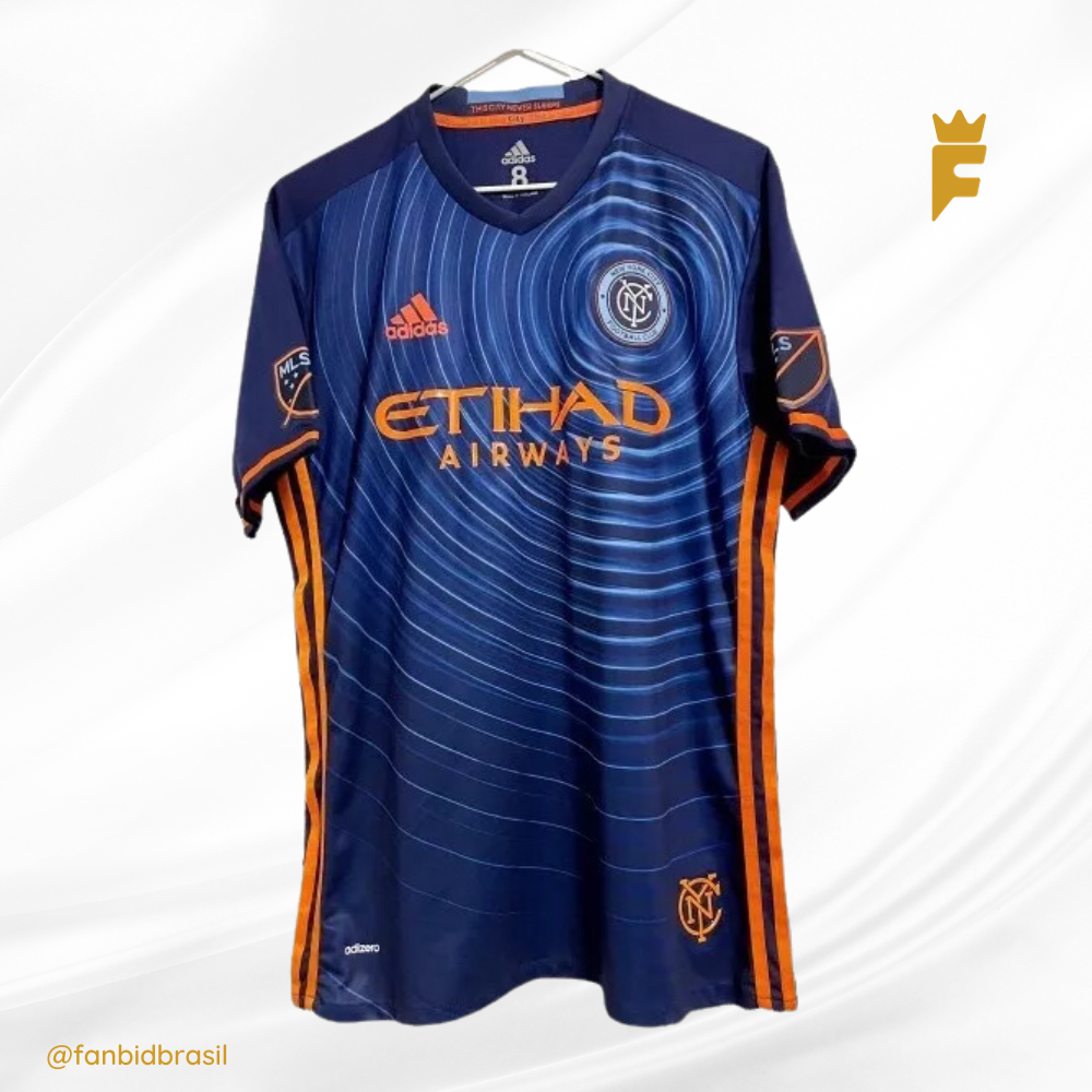 Camisa oficial New York City 2016/17 David Villa Autografada, De Jogo