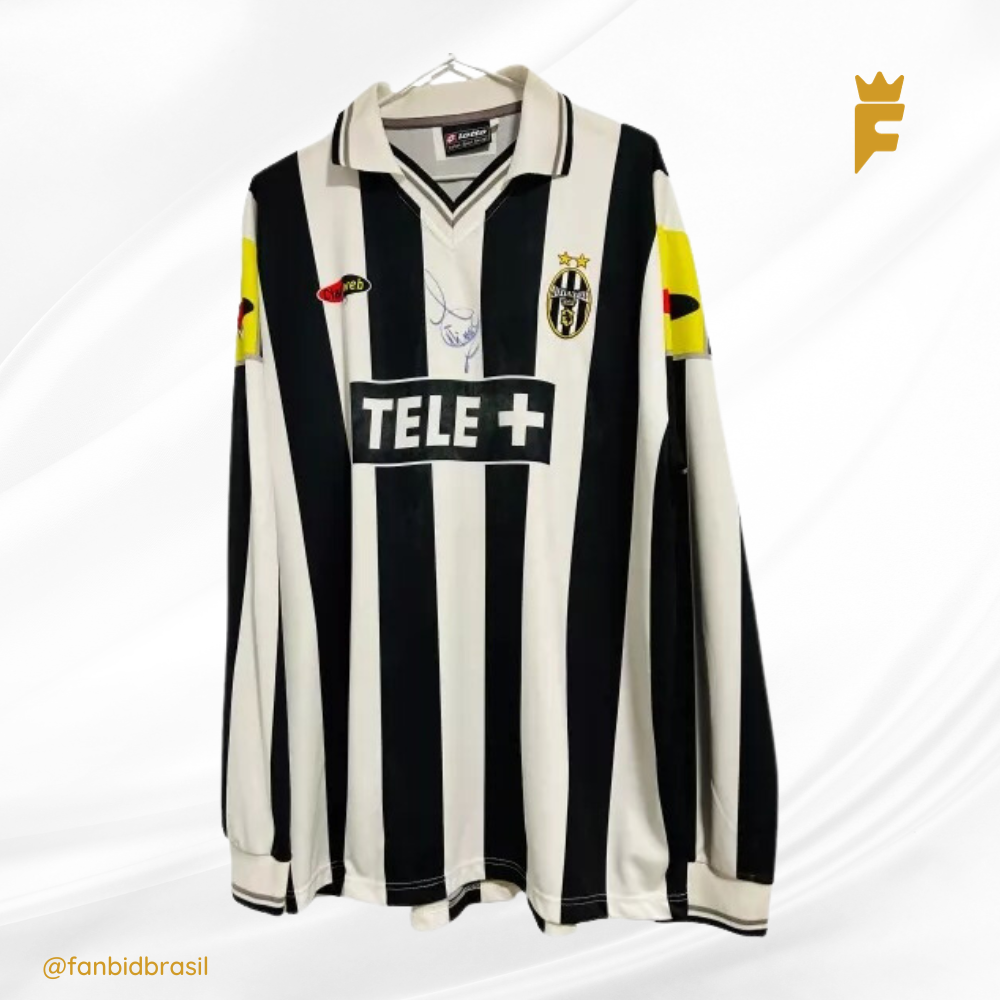 Camisa oficial do Juventus 2000/01 Athirson autografada, de jogo