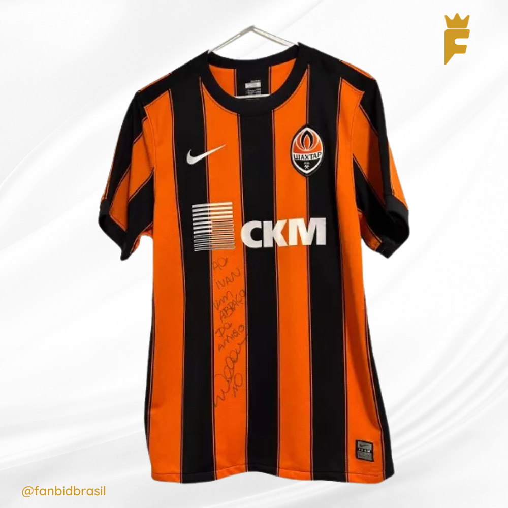 Camisa oficial Shakhtar Donetsk 2010/11 Willian Autografada, De Jogo