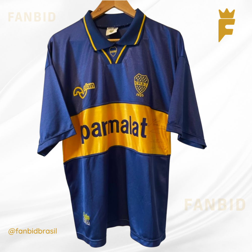 Camisa oficial do Boca Juniors 1993/94 Autografada Maradona, de jogo