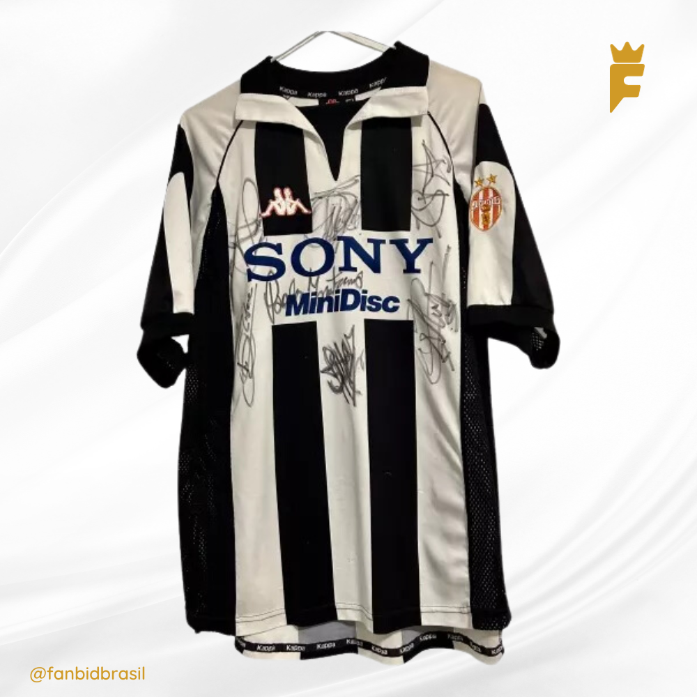 Camisa oficial do Juventus 1997/98 Autografada 7 Jogadores