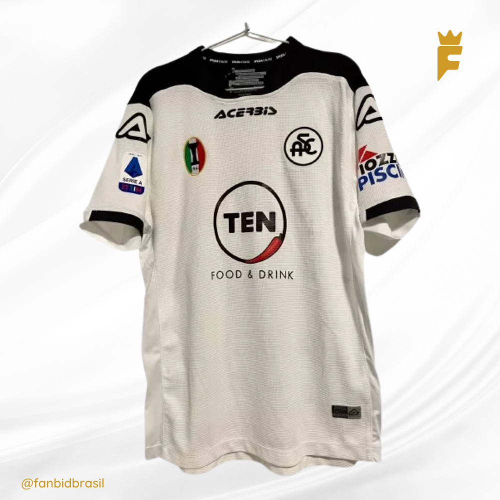 Camisa oficial do Spezia Serie A 2020/21 Autografada Elenco, Usada Jogo