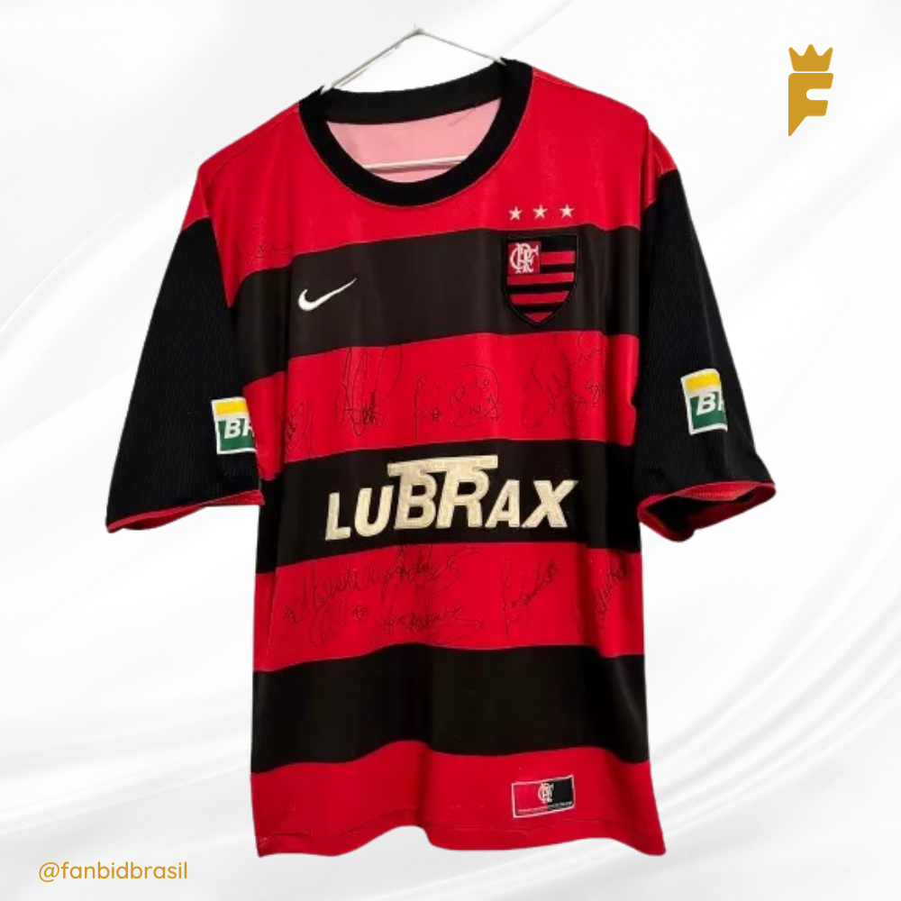 Camisa oficial Flamengo 2000 Autografada Petkovic, Julio Cesar....