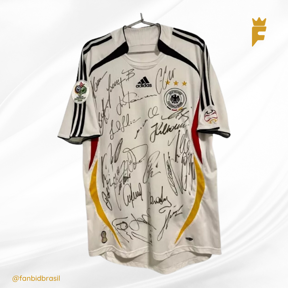 Camisa oficial da Alemanha Copa Do Mundo 2006 Autografada Todos elenco