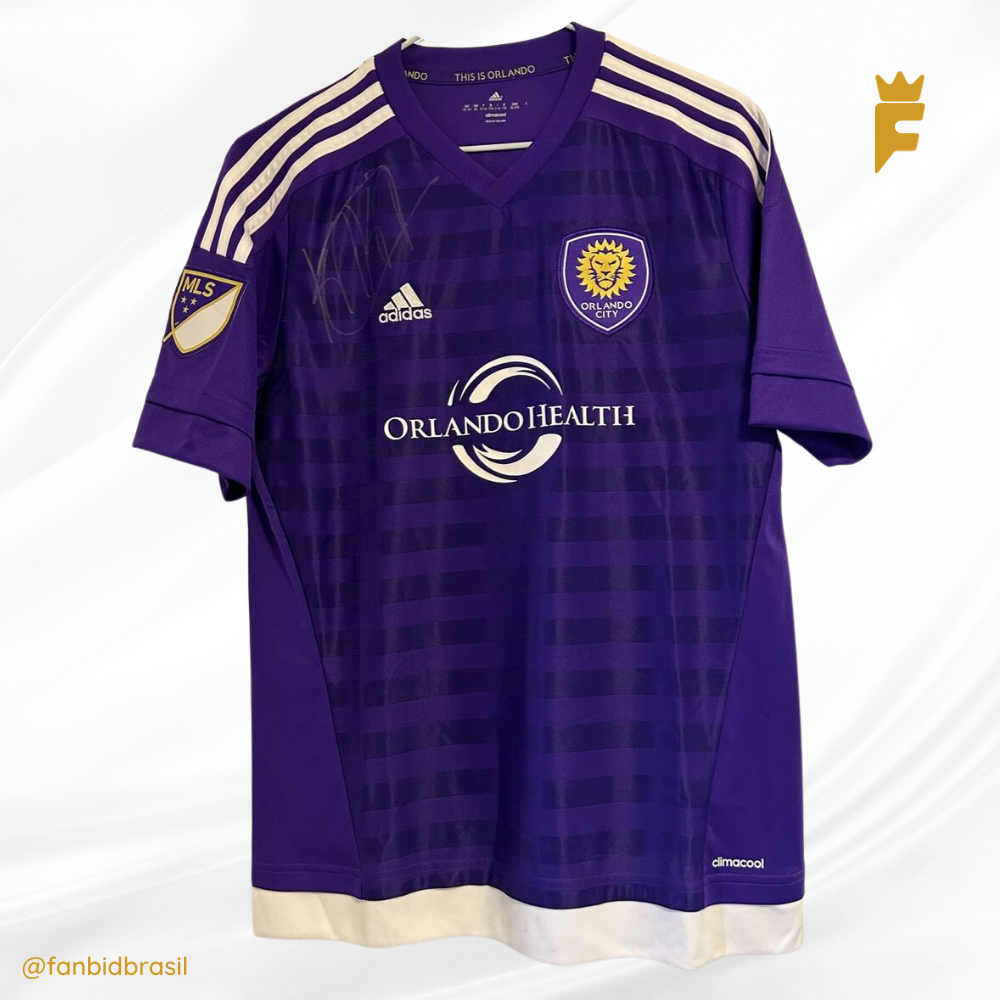 Camisa oficial do Orlando City 2014/15 Kaká 10 autografada