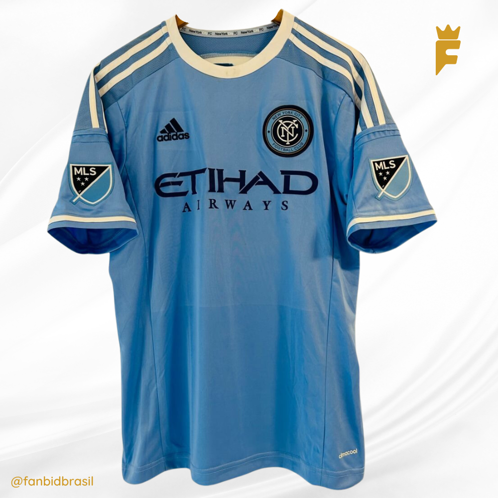 Camisa oficial New York City 2015/16 autografada David Villa