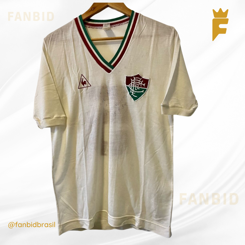 Camisa do Fluminense Oficial usada em jogo Brasileiro 1984 Jandir n.5