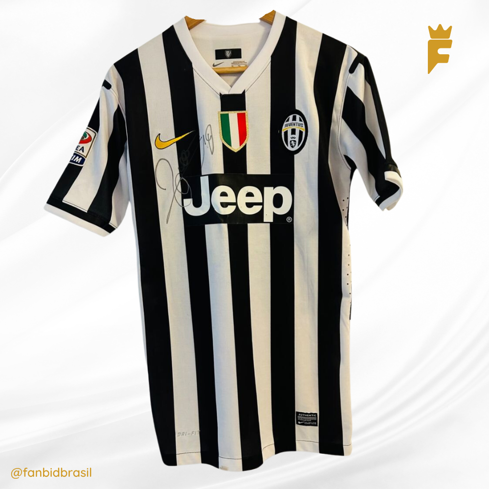 Camisa oficial Juventus 2013/14 autografada Carlitos Tevez