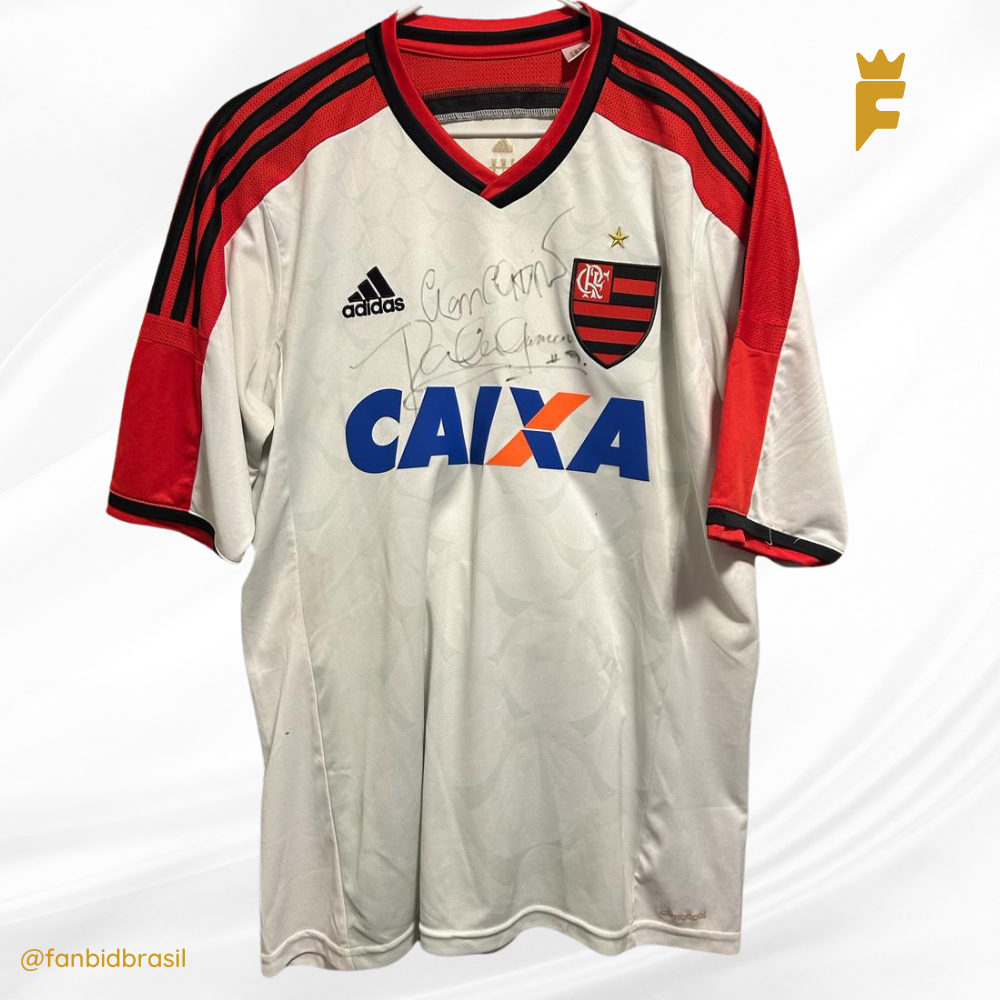 Camisa oficial do Flamengo 2014 autografada Guerrero