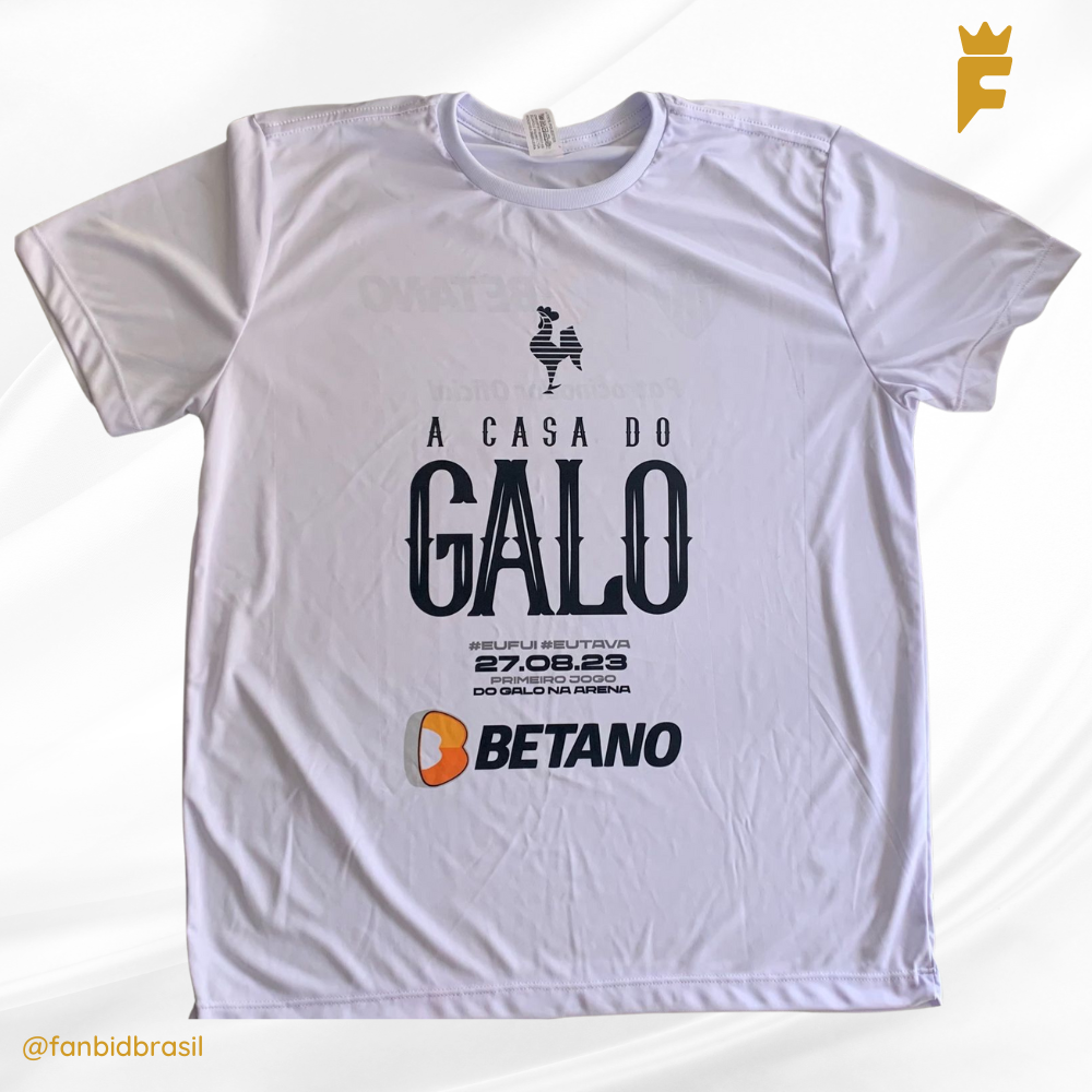 Camisa exclusiva Galo, primeiro jogo na Arena MRV 27 de ago 2023.