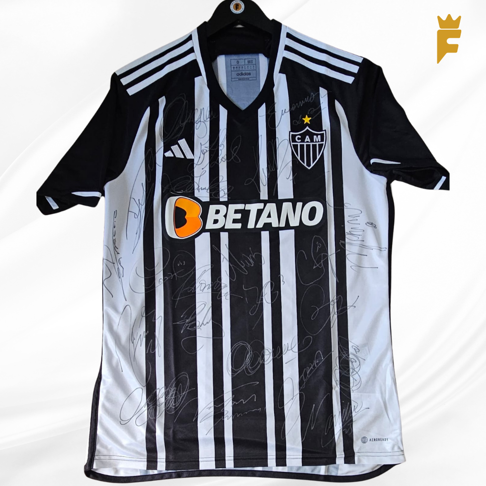 Camisa oficial Atlético Mineiro 23/24 autografada todo elenco