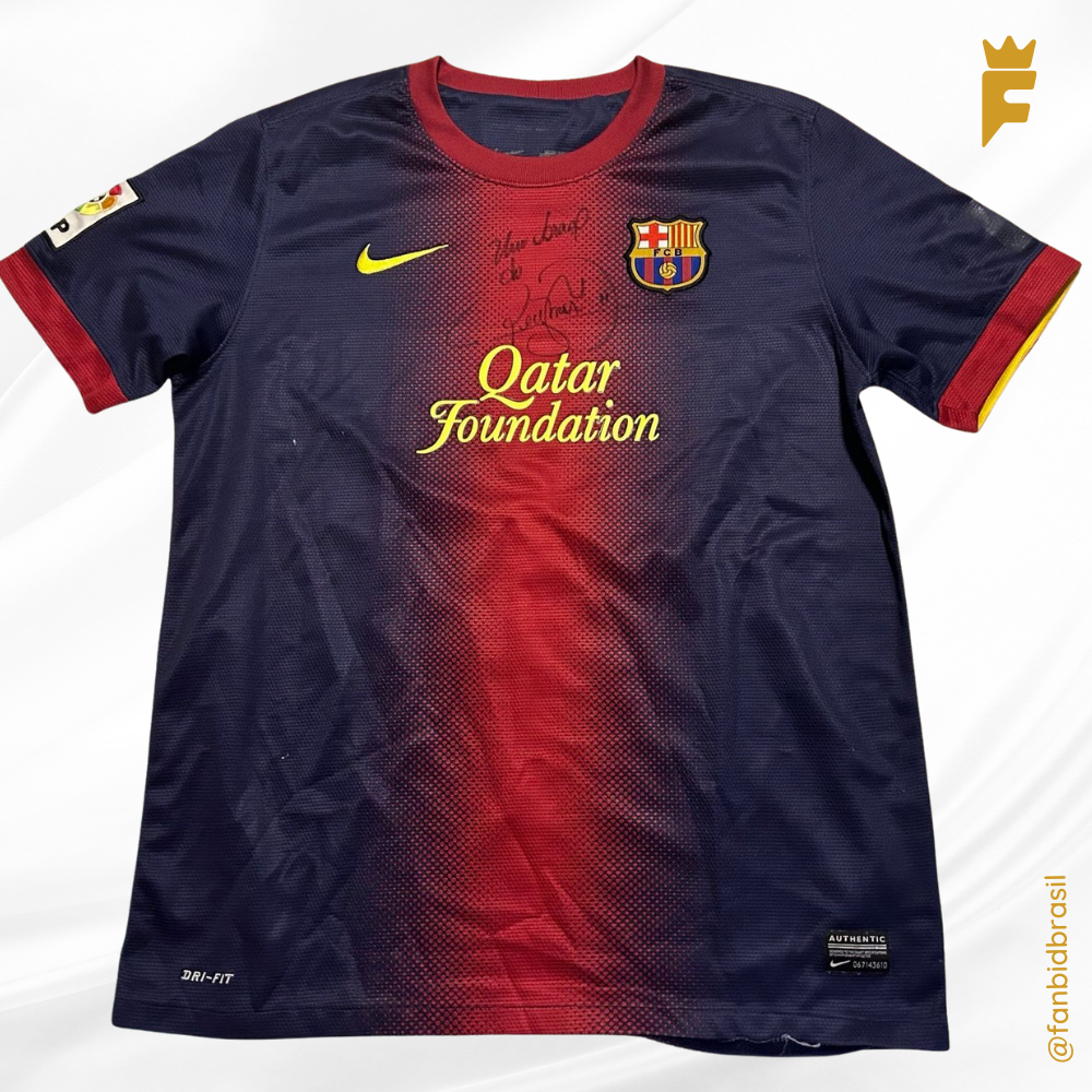 Camisa oficial do Barcelona 2012/13 autografada a mão por Neymar Jr.