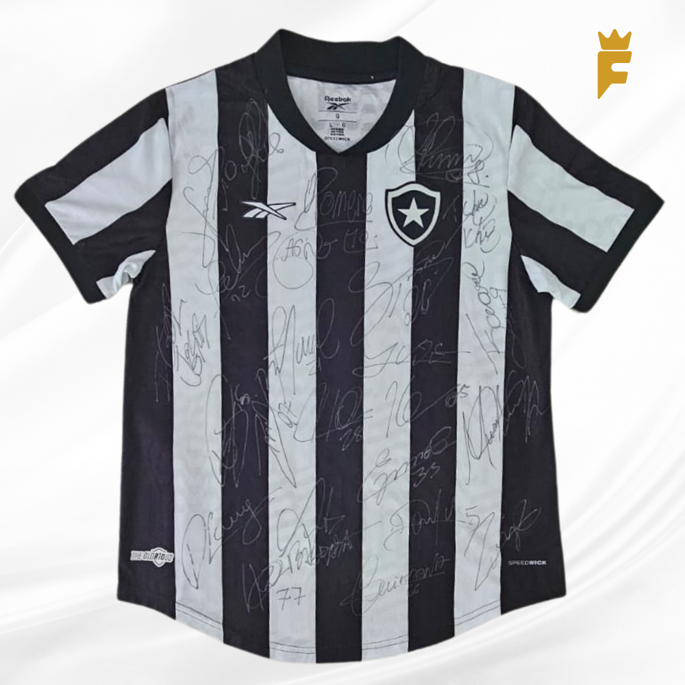 Camisa oficial Botafogo 2023/24, autografada todo elenco 2024