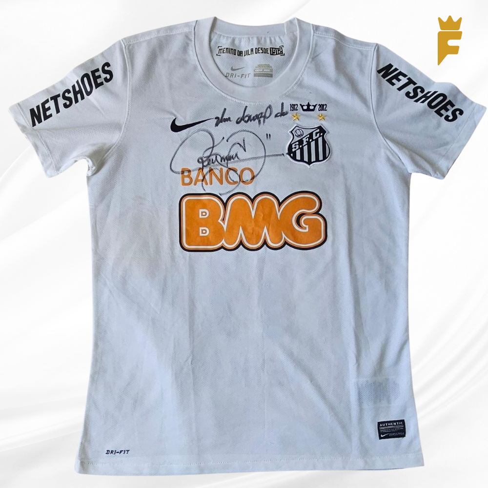 Camisa oficial do Santos 2012 autografada por Neymar Jr