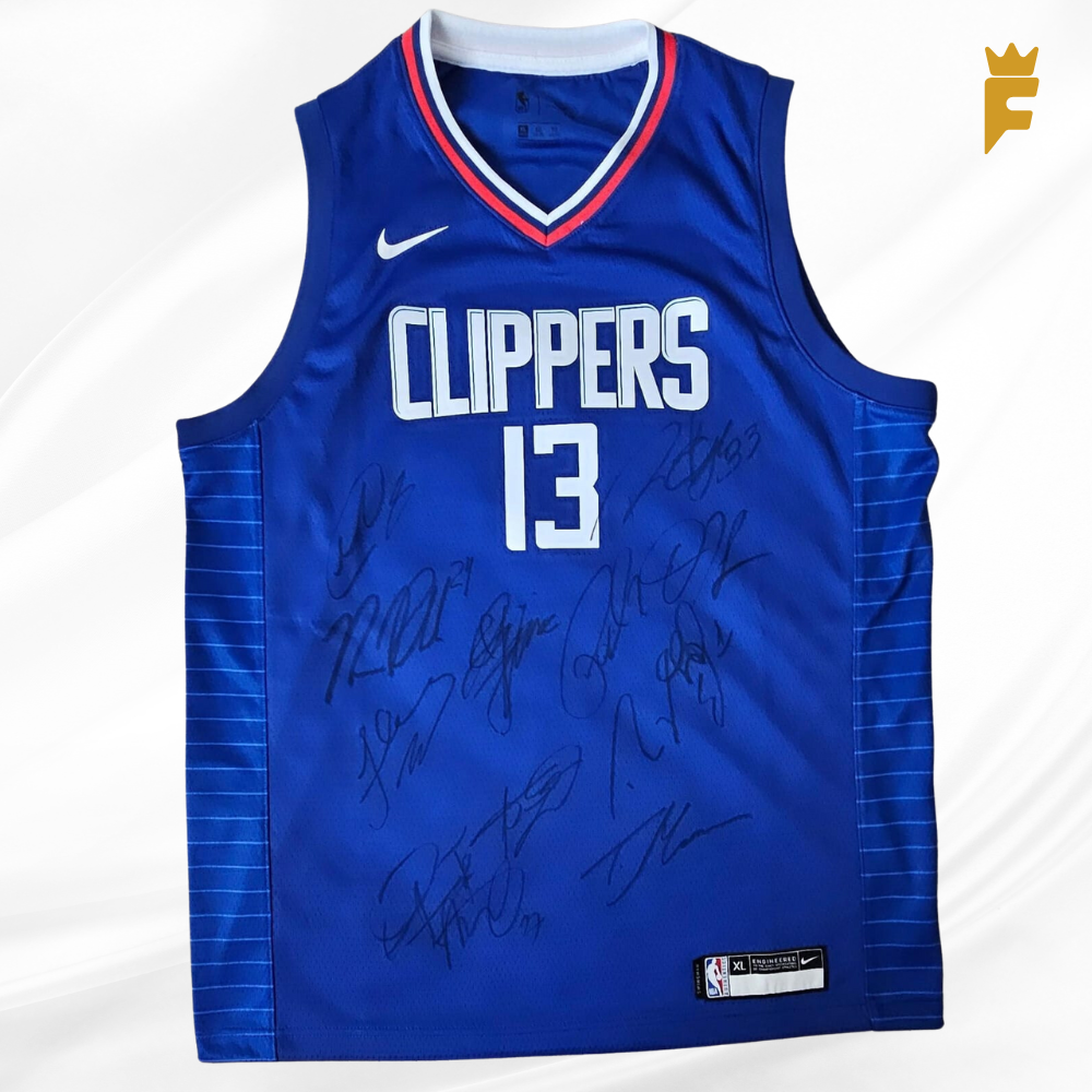 Camisa original Nike NBA 2021/22, Clippers autografada 8 jogadores do elenco