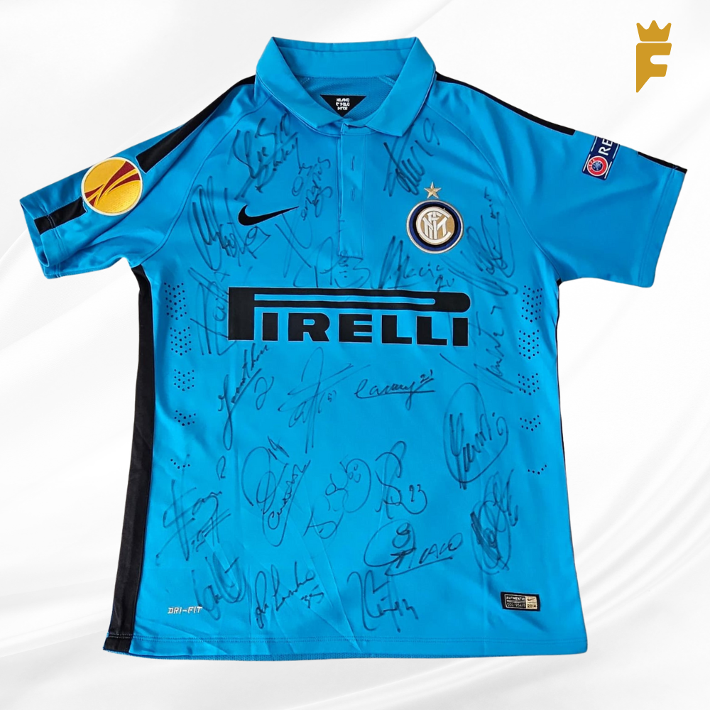 Camisa oficial Internazionale 2014/15 Autografada elenco, de jogo