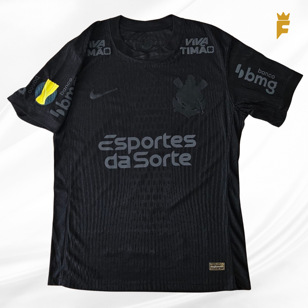 Camisa Corinthians II 24/25, vers de jogo/preparada N.8 autografada Garro
