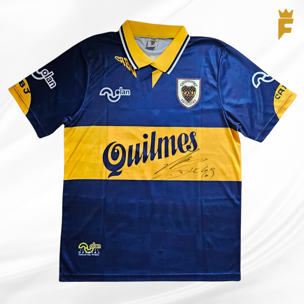 Camisa Boca Juniors 1995 comemorativa 90 anos, autografada Maradona