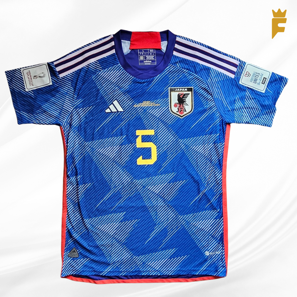 Camisa Japão Copa do Mundo 2022 Qatar, vers jogador, autografada Nagatomo