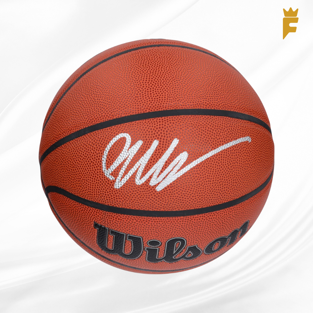 Bola NBA tamanho real, autografada por Wembanyama 