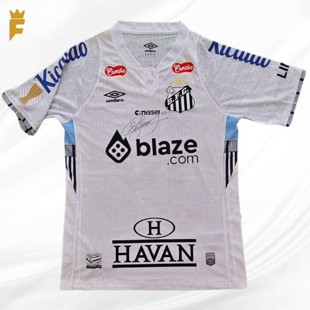 Camisa Santos 2025, vers jogador, autografada Neymar