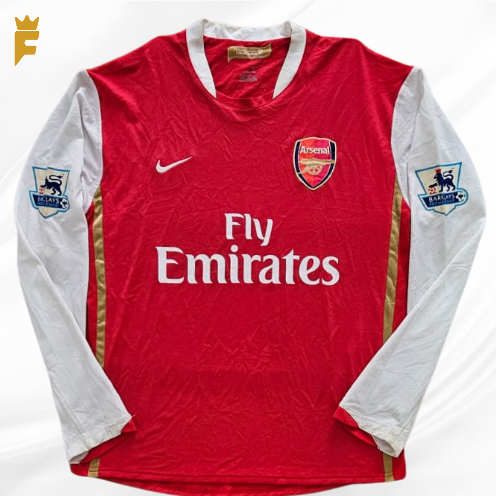 Camisa Arsenal 2006 manga longa, autografada Thierry Henry, rara