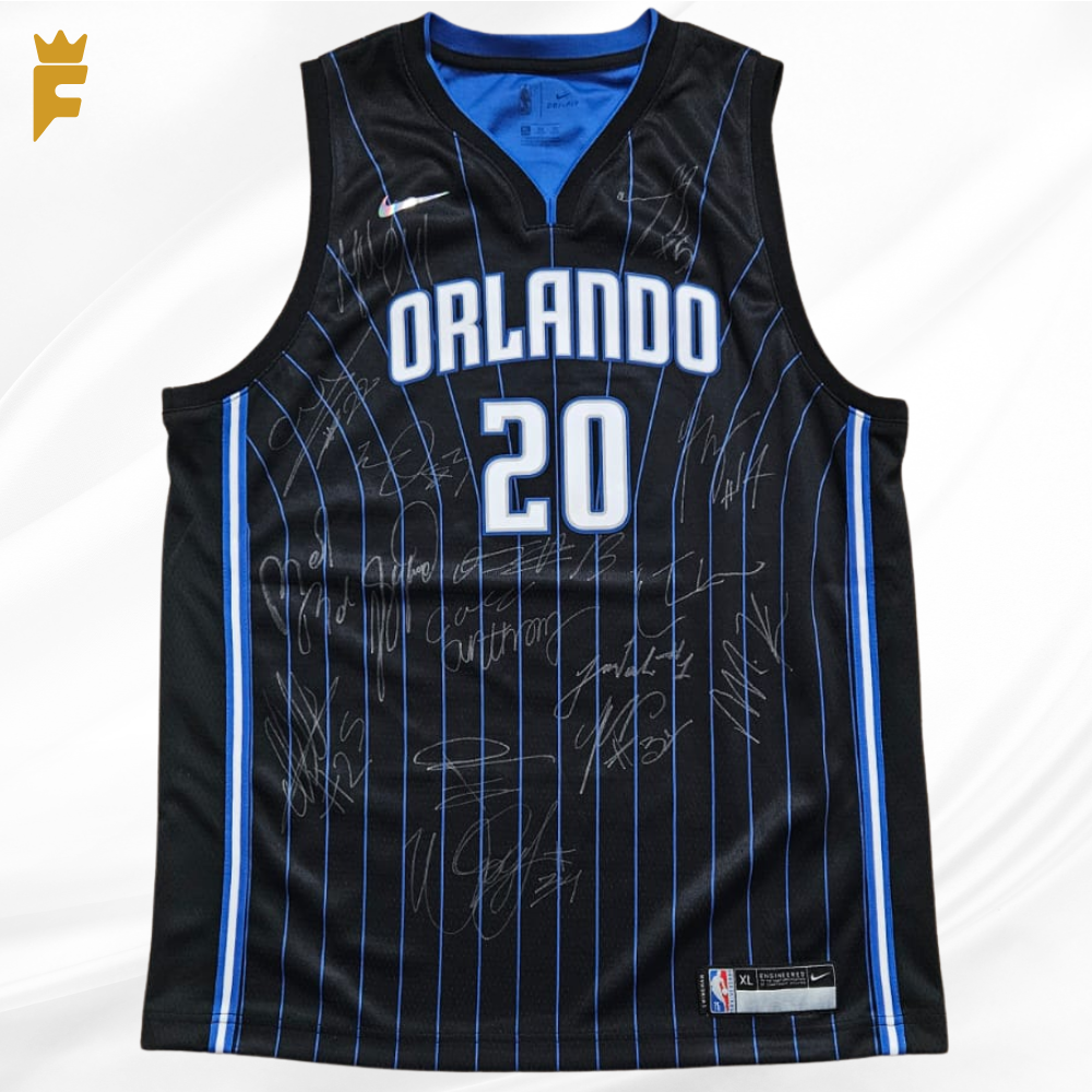 Camisa NBA Orlando Magic 2021–22, autografada 16 jogadores