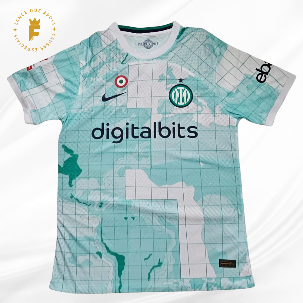 Camisa Inter Milão (Internazionale) 2022/23 edição especial, vers jogador Coppa Italia, autografada Lukaku