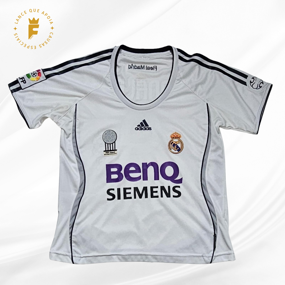 Camisa Real Madrid 2006-07 vers torcedor  autografada Ronaldo Fenomeno 