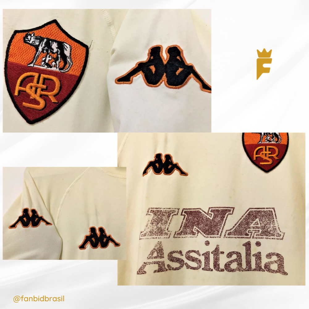 Camisa oficial Roma 2001/02 Gabriel Batistuta Autografada